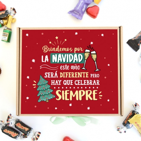 Brindis - Caja Brindemos Navidad color rojo