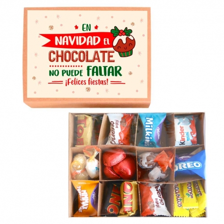 Bombones en caja regalo de Navidad