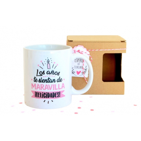 Taza "Los años te sientan de maravilla" - Tazas personalizadas
