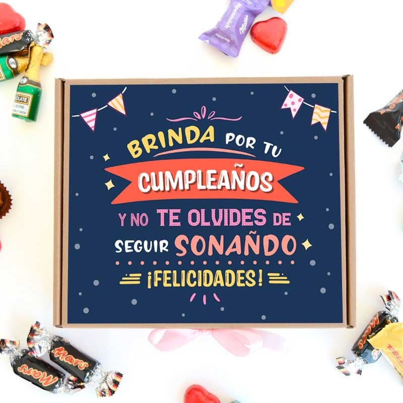 Cajas de brindis para celebrar rellenas de chocolatinas