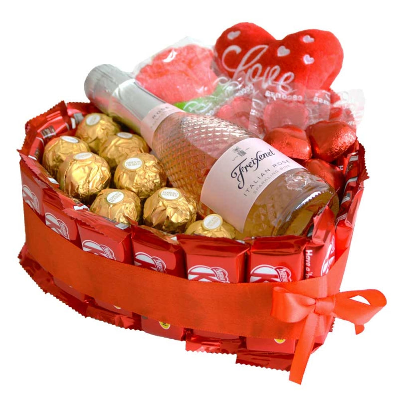 Tarta de San Valentín - Chocolatinas