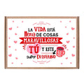 Romántico Desayuno a domicilio de MONECES, detalle de la presentación