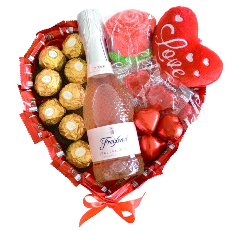 Tarta de San Valentín - Chocolatinas