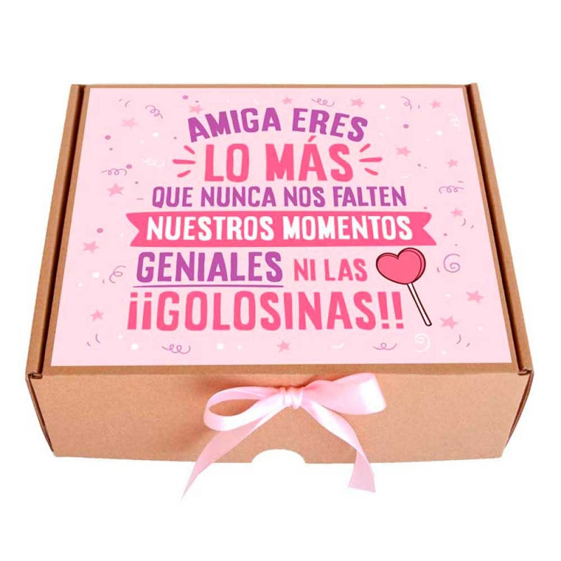 Amiga, eres lo más - Caja de golosinas