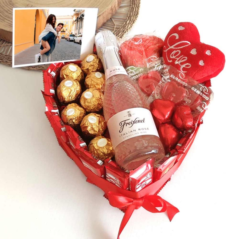 Tarta de San Valentín - Chocolatinas