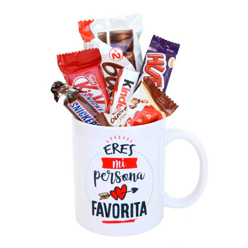 Taza Eres mi persona favorita de MONECES, presentación con relleno