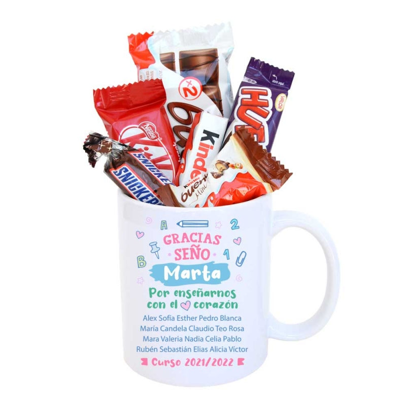 Taza personalizada - Gracias seño (tu clase)