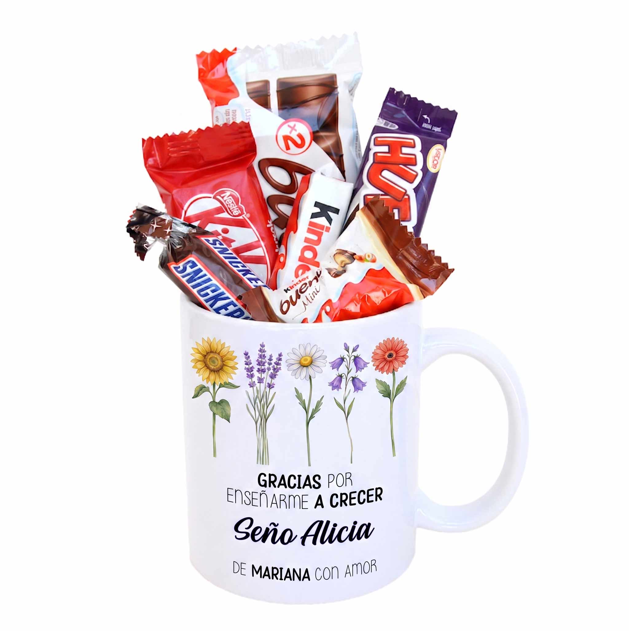Taza personalizada - Gracias por enseñarme a crecer