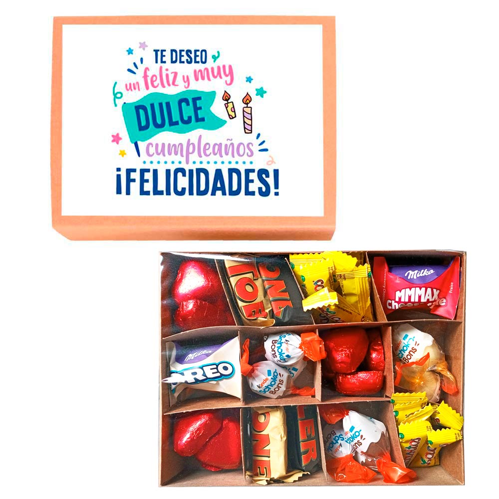 Cajita de bombones - Feliz cumpleaños