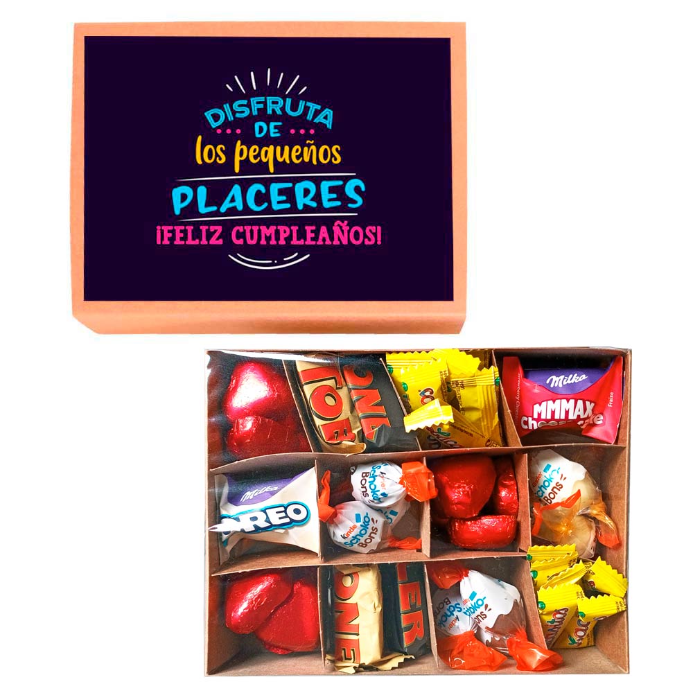 Cajita de bombones - Felicidades, pequeños placeres