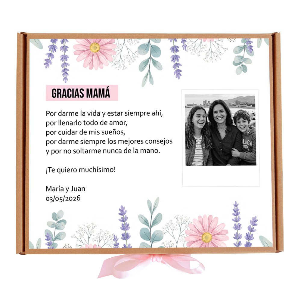 Regalo personalizado para madres - Caja de chocolatinas