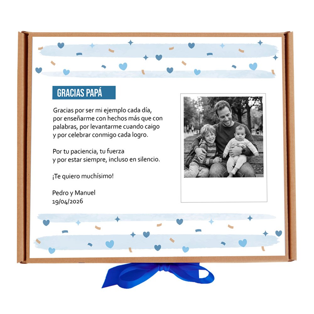 Regalo personalizado para padres - Caja de chocolatinas