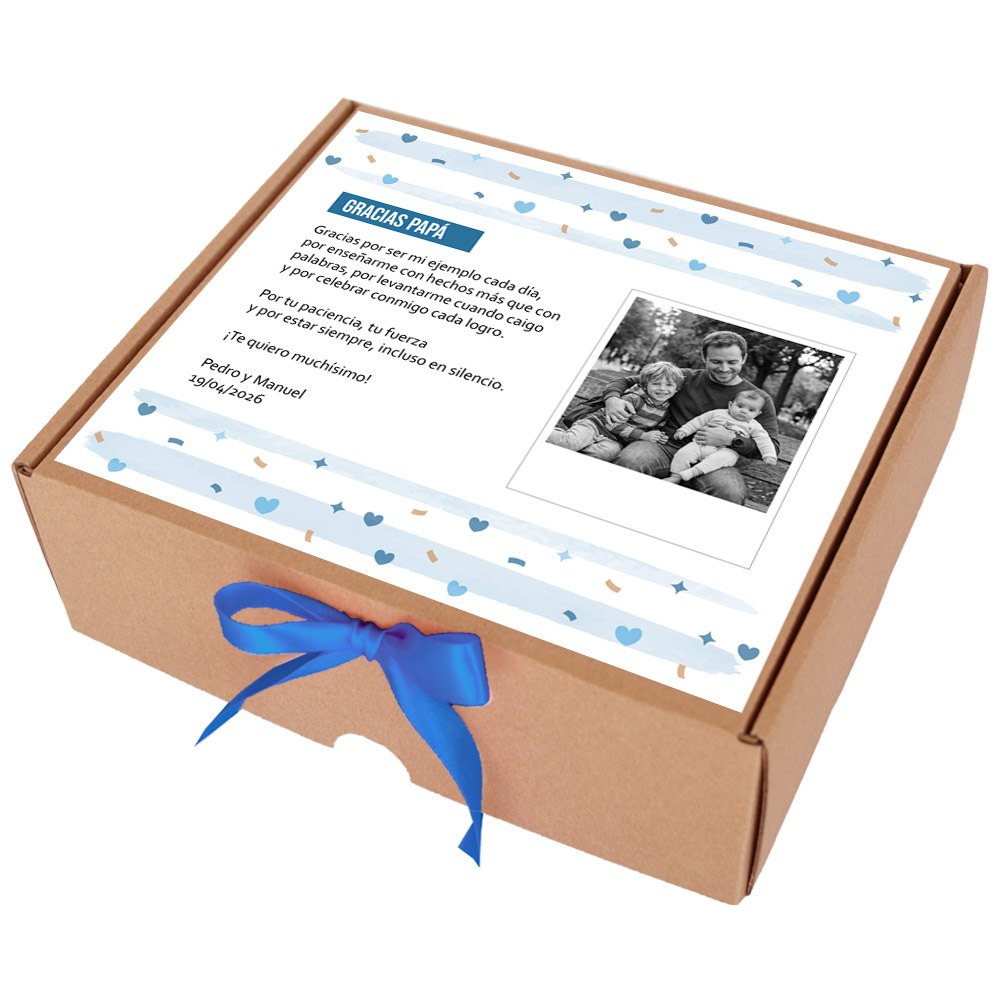 Regalo personalizado para padres - Caja de chocolatinas