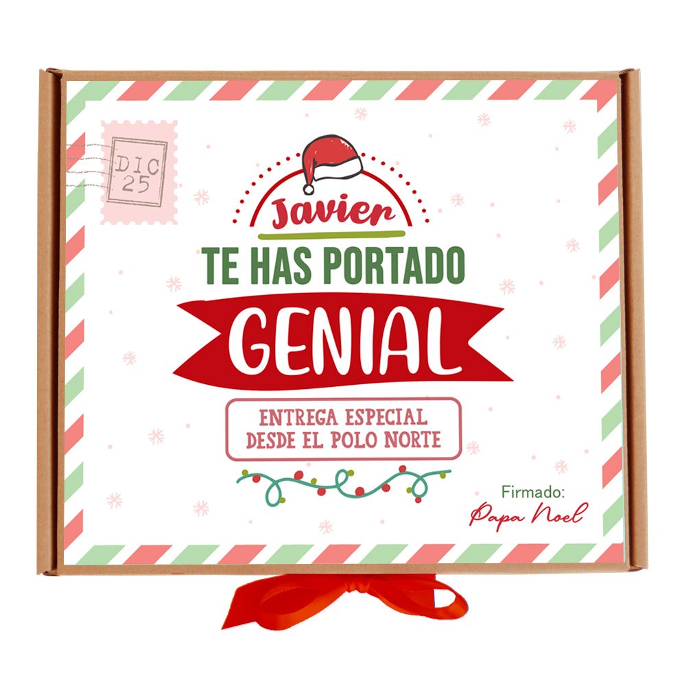 Caja de chocolatinas de Navidad personalizada - Te has portado genial