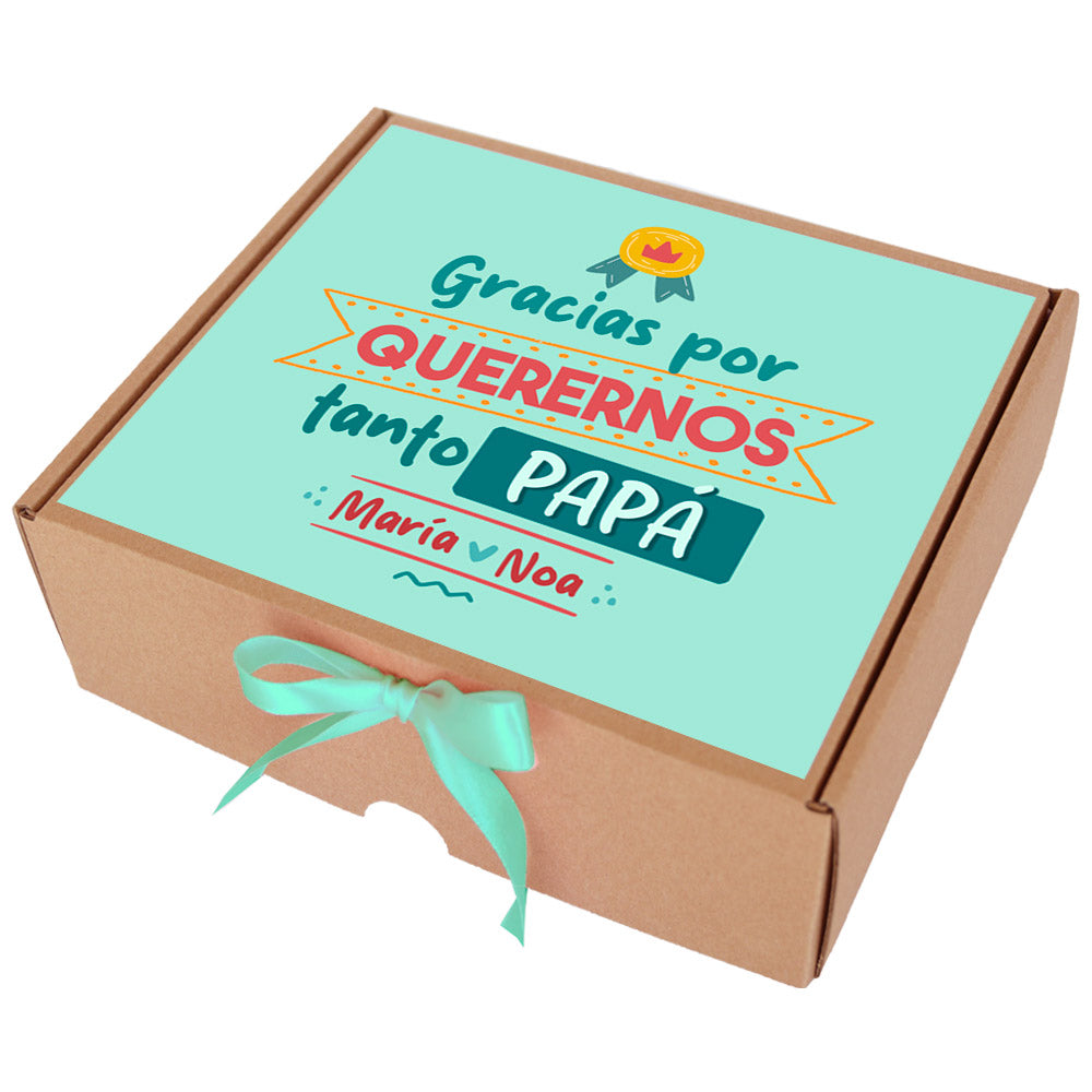 Gracias por quererme papá - Caja de golosinas personalizada