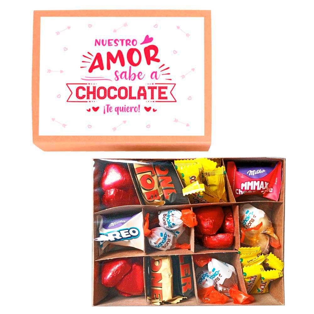 Cajita de bombones - Nuestro amor sabe a chocolate