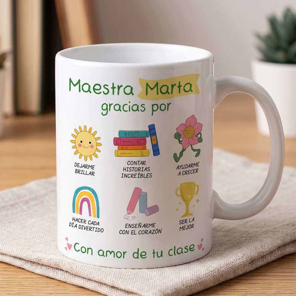 Taza - Maestra, con amor de tu clase