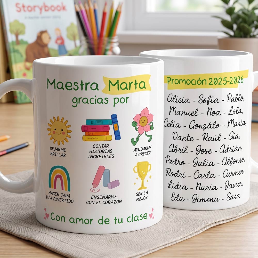 Taza - Maestra, con amor de tu clase