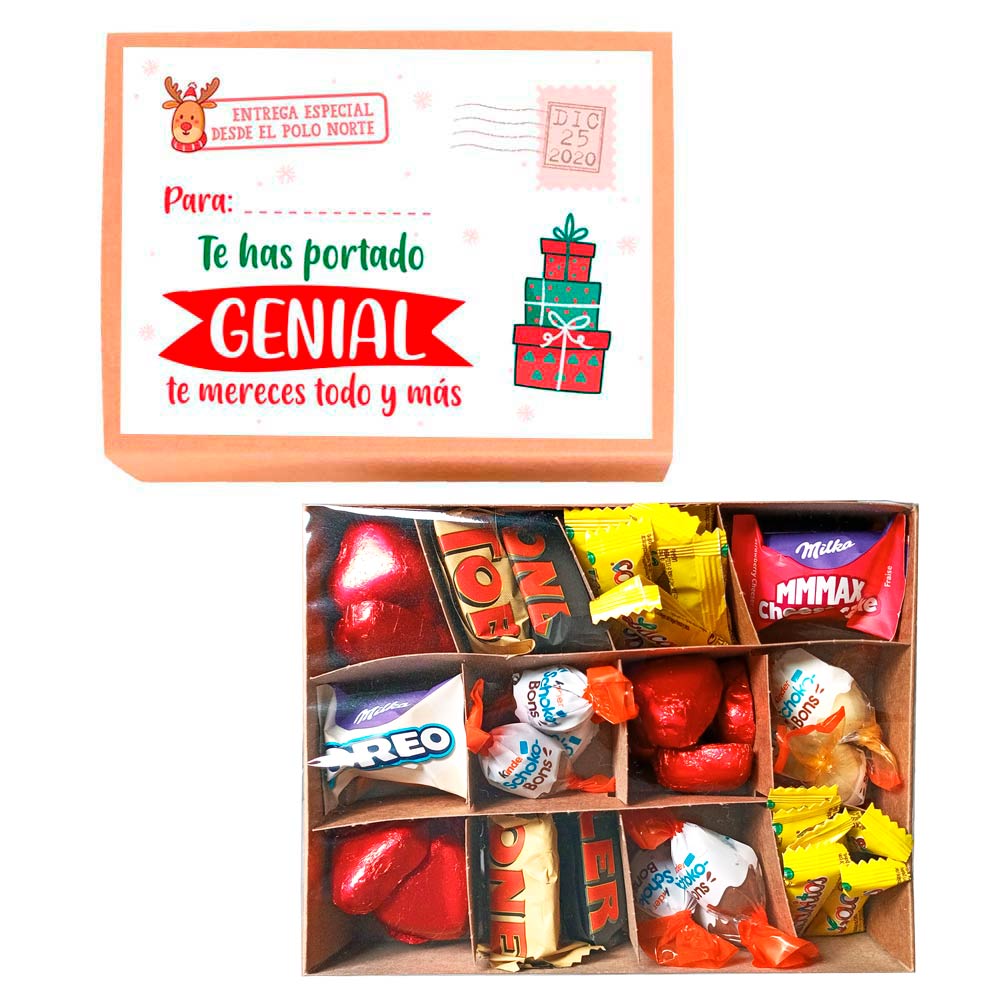 Cajita de bombones para Navidad - Genial